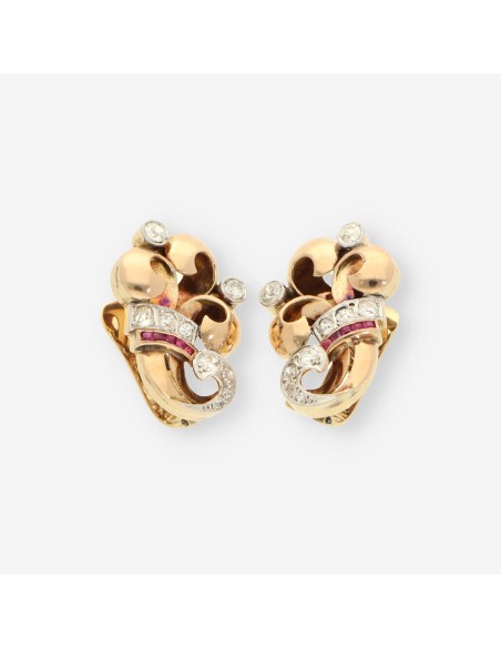 Pendientes Vintage oro y Diamantes