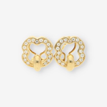 Pendientes oro y circonitas