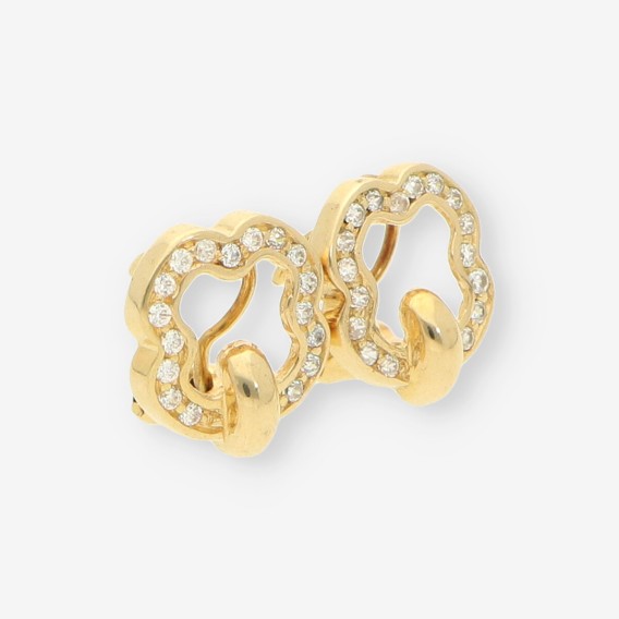 Pendientes oro y circonitas