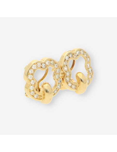 Pendientes oro y circonitas