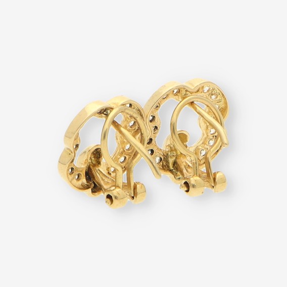 Pendientes oro y circonitas