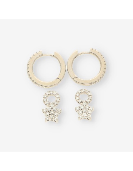 Pendientes oro bl. aro estrella y bri.