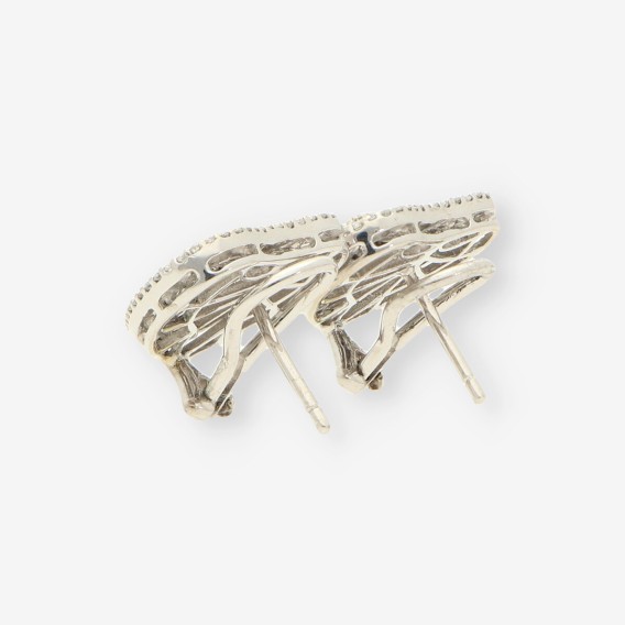 Pendientes corazÃ³n oro bl. y brillantes