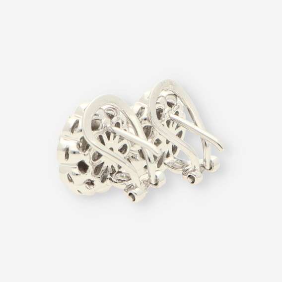 Pendientes oro blanco y brillantes