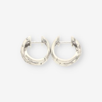 Pendientes oro blanco y brillantes