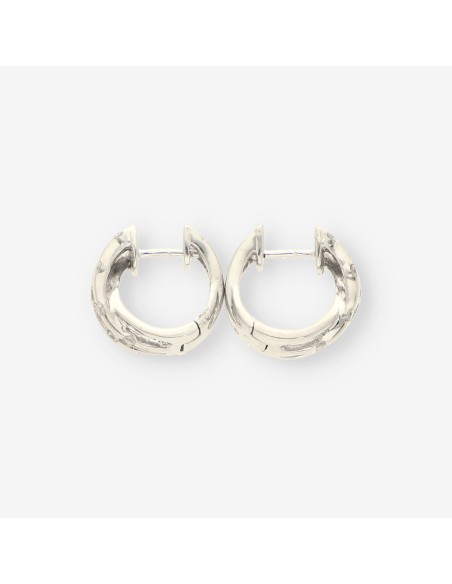 Pendientes oro blanco y brillantes