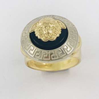 Sello en oro amarillo y blanco. 2