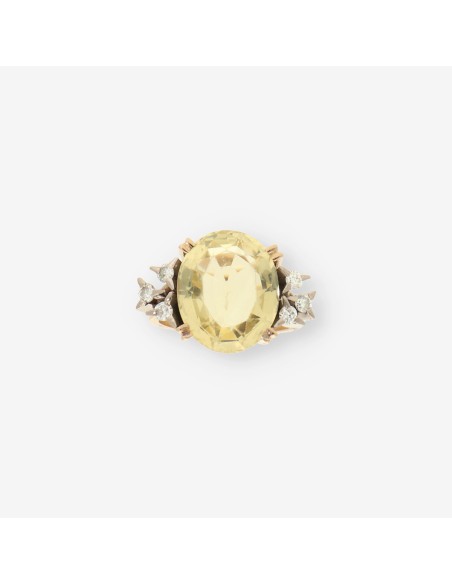 Anillo p. amarilla oro y brillantes