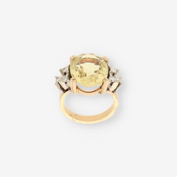 Anillo p. amarilla oro y brillantes