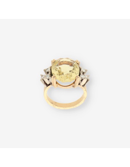 Anillo p. amarilla oro y brillantes