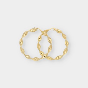 Pendientes aro en oro 18kt