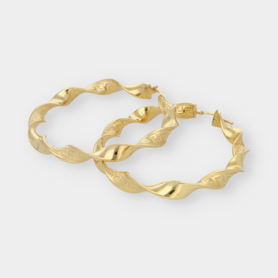 Pendientes aro en oro 18kt