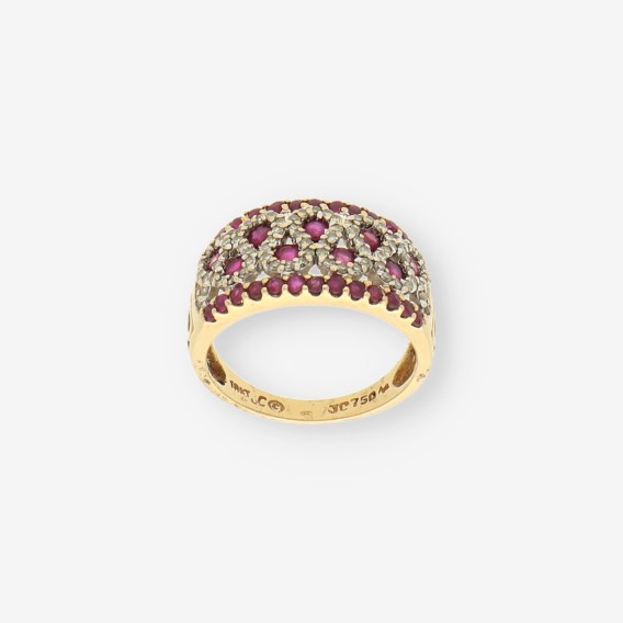 Anillo rubÃ­ oro y brillantes