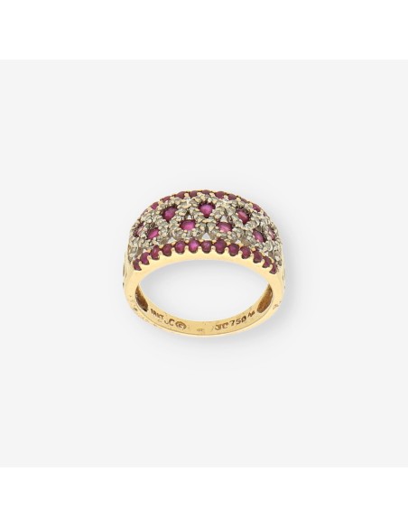 Anillo rubÃ­ oro y brillantes