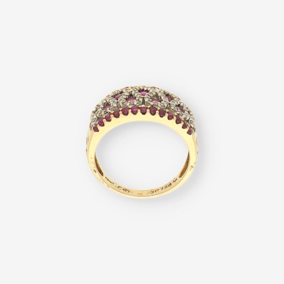 Anillo rubÃ­ oro y brillantes