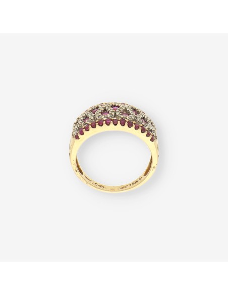 Anillo rubÃ­ oro y brillantes