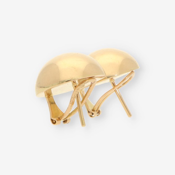 Pendientes oro media bola