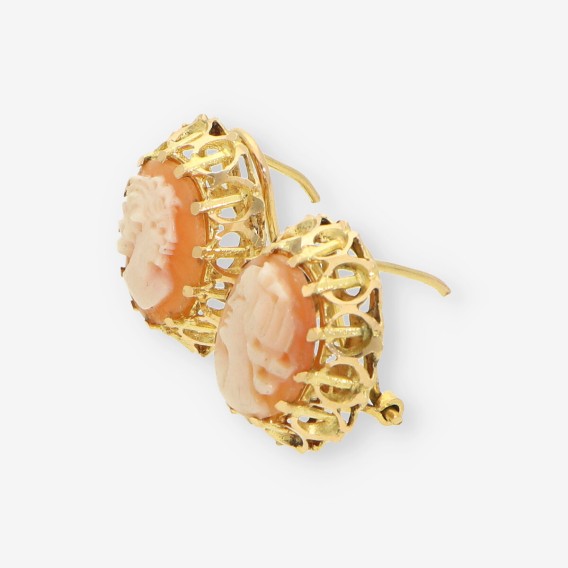Pendientes camafeo oro