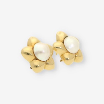 Pendientes oro y perla 2