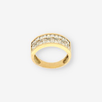 Anillo oro y circonitas 2