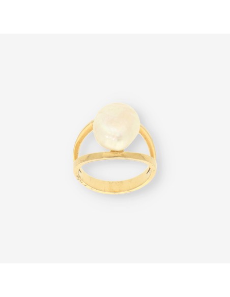 Anillo oro y perla