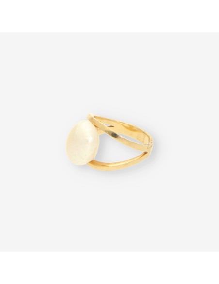 Anillo oro y perla