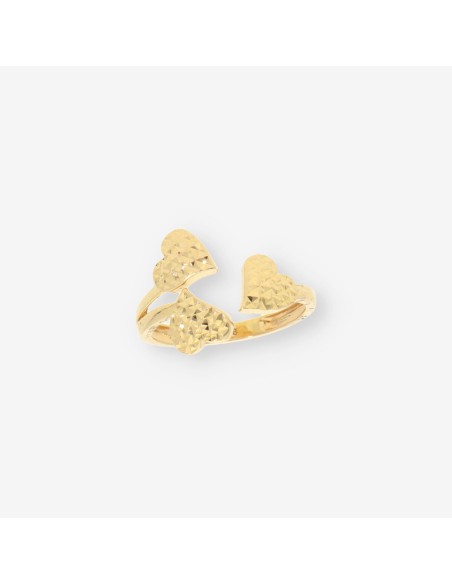 Anillo corazones oro
