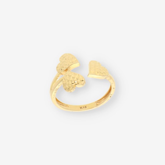 Anillo corazones oro