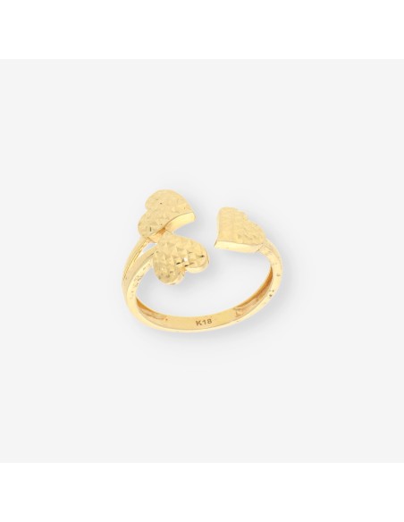 Anillo corazones oro