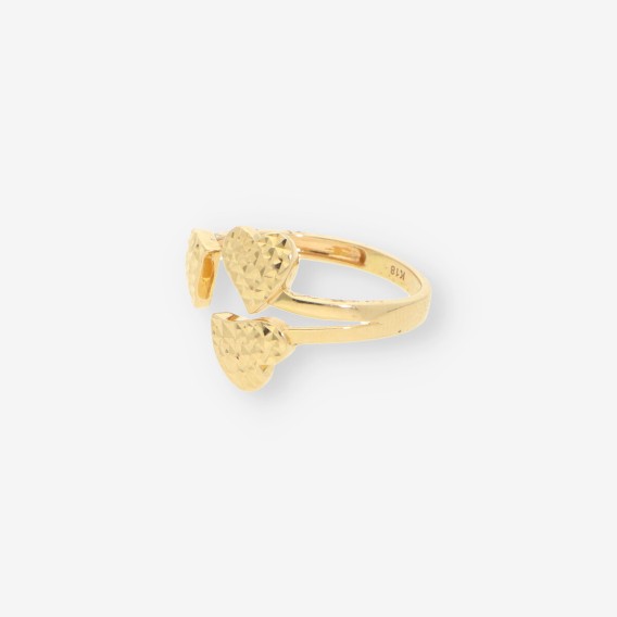 Anillo corazones oro