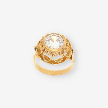 Anillo oro y circonitas 2