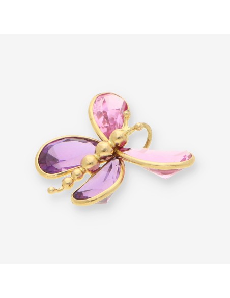 Colgante mariposas oro