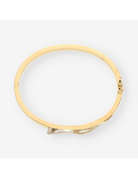 Esclava oro blanco, amarillo y brillante