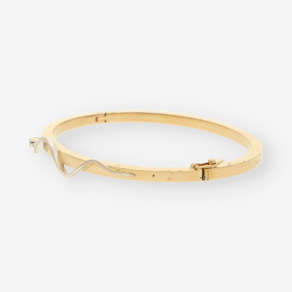 Esclava oro blanco, amarillo y brillante