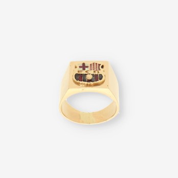 Anillo sello oro BarÃ§a 2