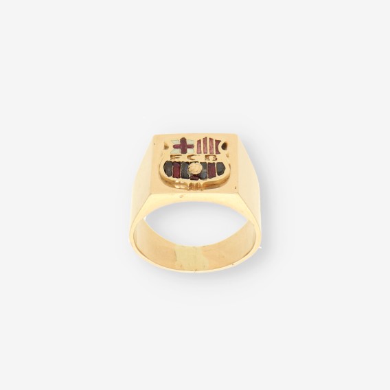 Anillo sello oro BarÃ§a