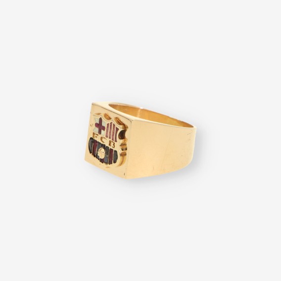 Anillo sello oro BarÃ§a
