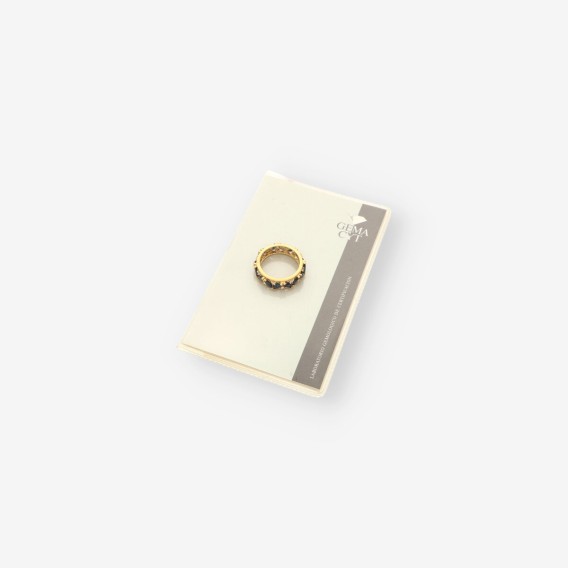 Anillo zafiros, oro y brillantes