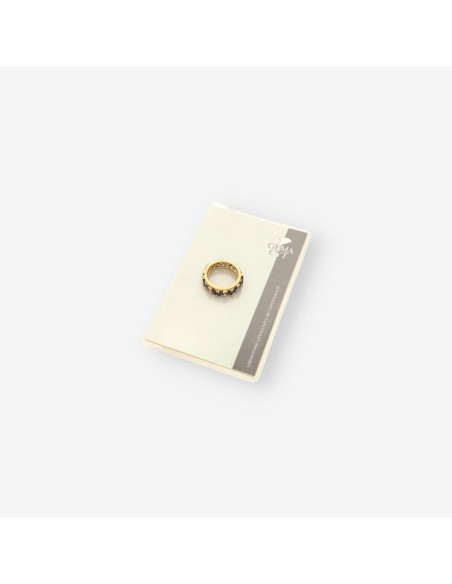 Anillo zafiros, oro y brillantes