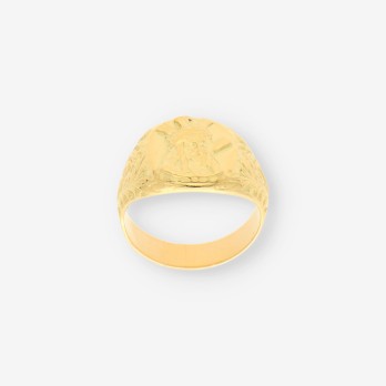 Anillo con cristo oro 2