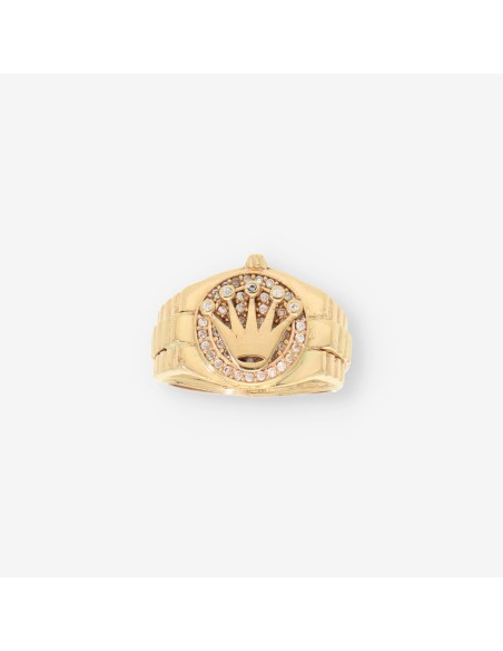 Anillo tipo Rolex oro