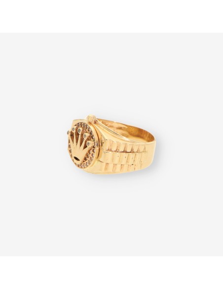 Anillo tipo Rolex oro