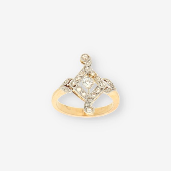 Anillo Vintage oro y brillantes