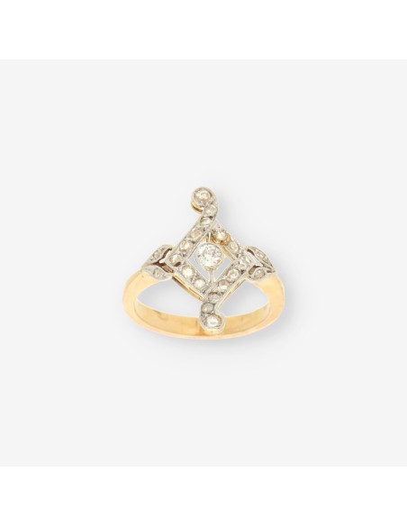 Anillo Vintage oro y brillantes