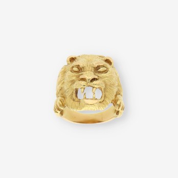 Anillo LeÃ³n oro 2
