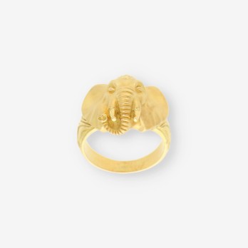 Anillo elefante oro 2