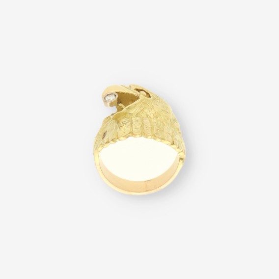 Anillo Aguila oro y brillantes