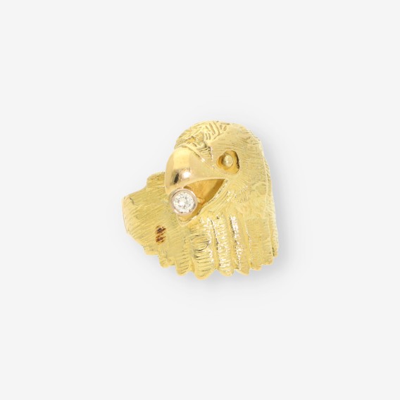 Anillo Aguila oro y brillantes