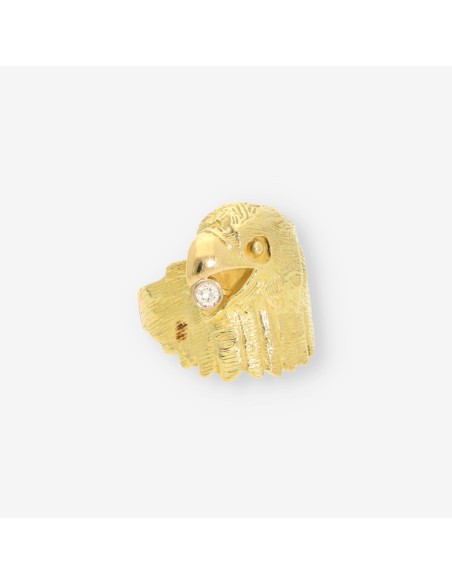 Anillo Aguila oro y brillantes