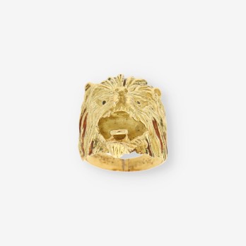 Anillo LeÃ³n oro 2